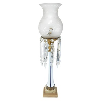Lot 200 - Gilt-Brass and Glass Solar Lamp Mid 19th...