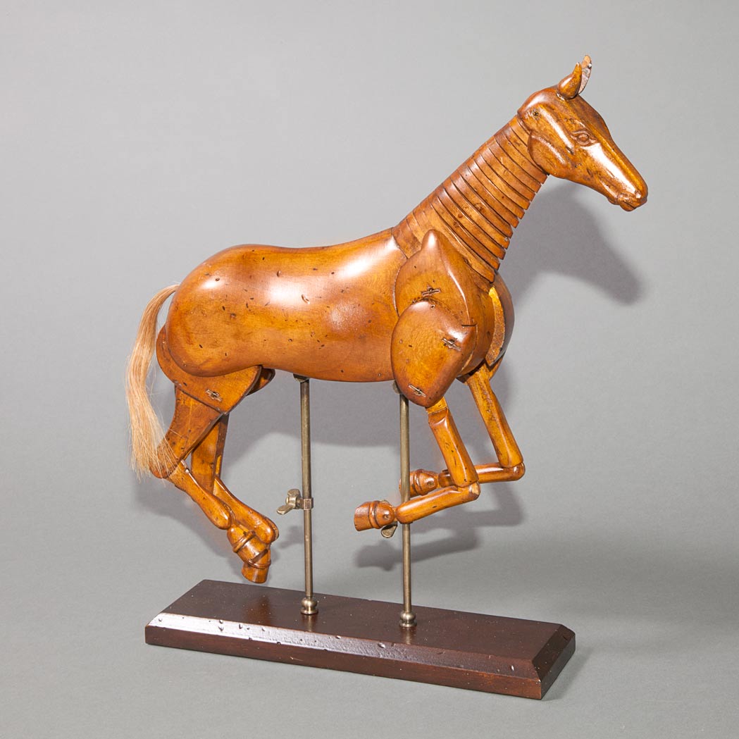 Lot 622 - Articulated Wood Artist's Horse Model Height...