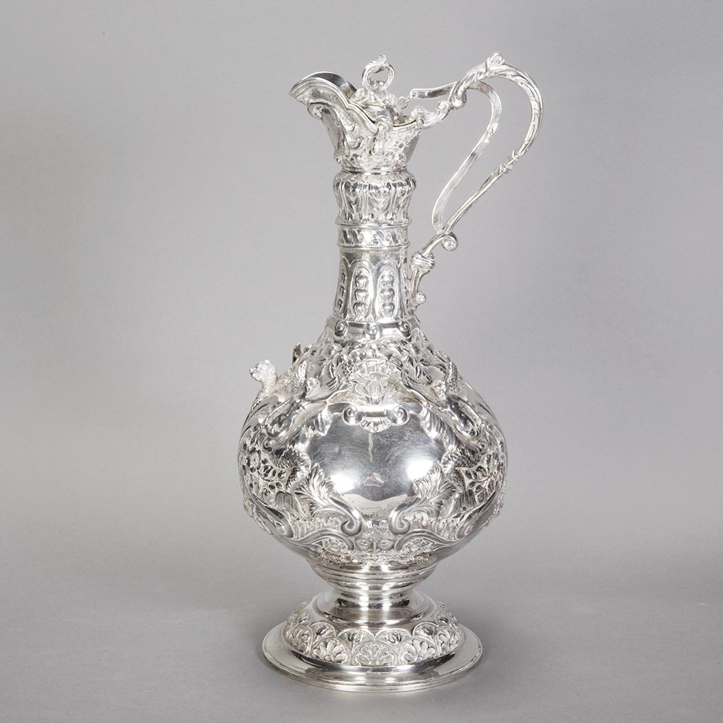 Lot 361 - English Silver Ewer Walker & Hall, Sheffield,...