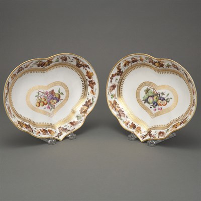 Lot 304A - Pair of Derby Porcelain Dessert Dishes Circa...