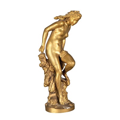 Lot 536 - Gilt-Bronze Figure of a Nymph Titled La...