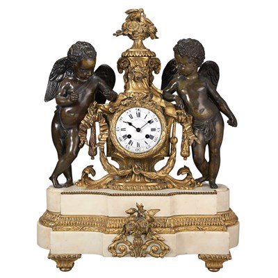 Lot 205 - Napoleon III Gilt and Patinated-Bronze and...
