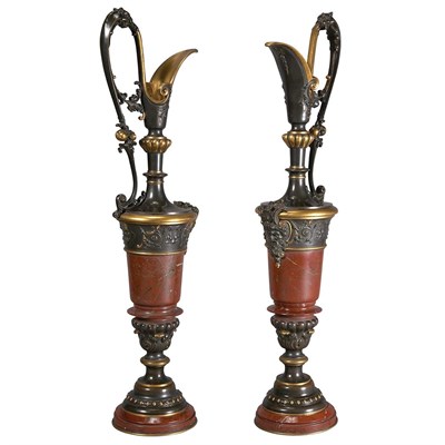 Lot 575 - Pair of Napoleon III Gilt and Patinated-Bronze...