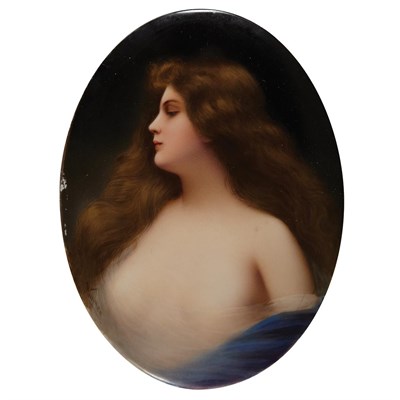 Lot 186 - Framed KPM Painted Porcelain Plaque of Erbluth...