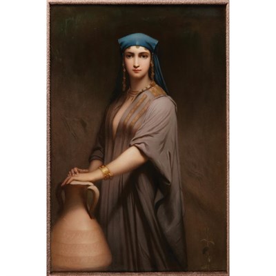 Lot 179 - Framed Fischer & Mieg Painted Porcelain Plaque...