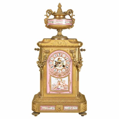 Lot 558 - Louis XVI Style Gilt-Bronze and Sevres Style...