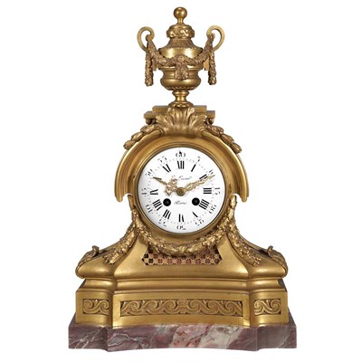 Lot 621 - Louis XVI Style Gilt-Bronze Mantel Clock Late...
