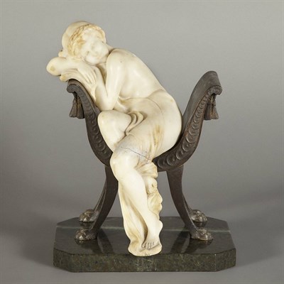 Lot 465 - Italian Neoclassical Style Bronze and...