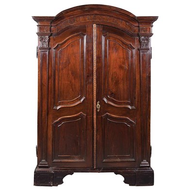 Lot 265 - Continental Baroque Walnut Armoire Height 7...