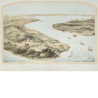 Lot 115 - John Bornet PANORAMA OF THE HARBOR OF NEW YORK,...