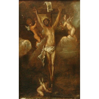 Lot 11 - School of Sir Anthony Van Dyck Crucifixion...