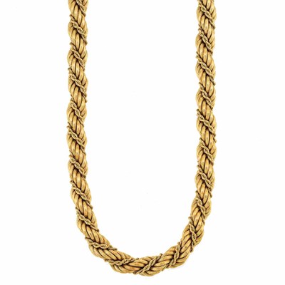 Lot 280 - Rope-Twist Gold Necklace