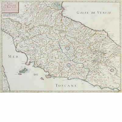 Lot 382 - [MAPS] Two framed European maps. Comprising...