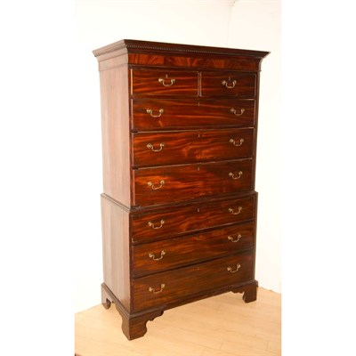 Lot 352 - George III Mahogany Chest on Chest Height 7...