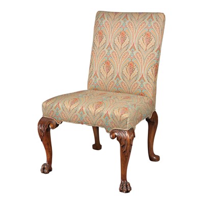 Lot 357 - George II Walnut and Mahogany Side Chair Mid...
