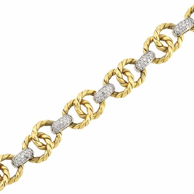 Lot 516 - Gold and Diamond Bracelet