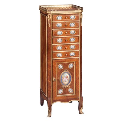 Lot 612 - Louis XVI Style Gilt-Metal and Porcelain...