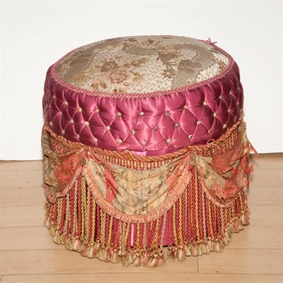 Lot 232 - Napoleon III Footstool Of circular form, with...