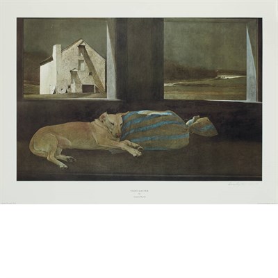 Lot 180 - Andrew Wyeth NIGHT SLEEPER Color collotype,...