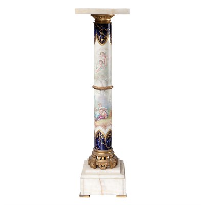 Lot 565 - Sevres Style Gilt-Bronze Mounted Porcelain and...