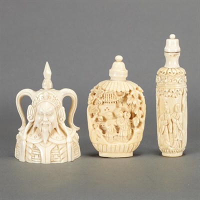Lot 353 - Group of Fourteen Ivory Snuff Bottles...