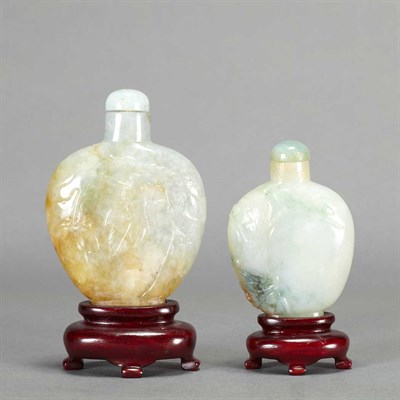 Lot 325 - Group of Four Chinese Jade Snuff Bottles 20th...