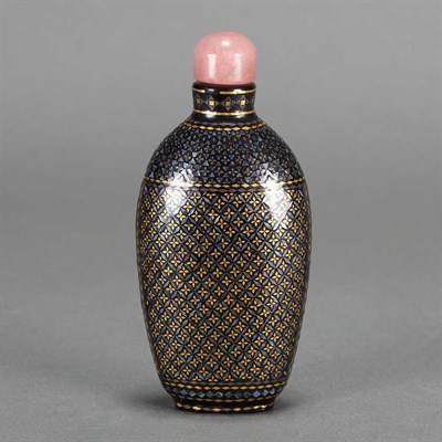 Lot 345 - Chinese Lac Burgaute Snuff Bottle The...