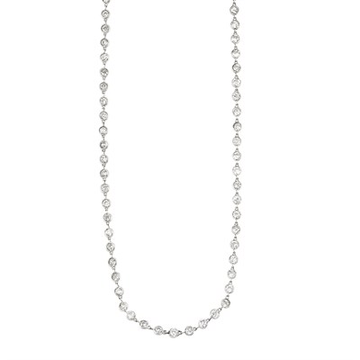 Lot 89 - Platinum and Diamond Chain Necklace