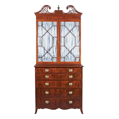 Lot 186 - Federal Mahogany Secretary Bookcase Early 19th...