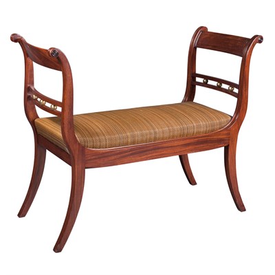 Lot 198 - Classical Mahogany Window Bench New York, 19th...