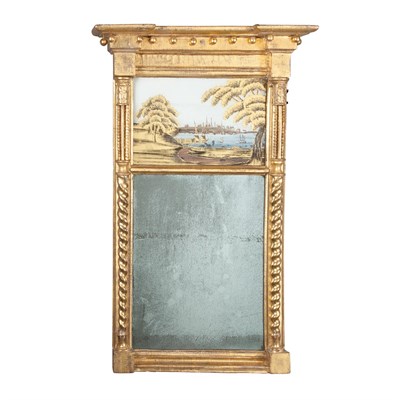 Lot 160 - Two Gilt-Wood and Eglomise Mirrors Height of...