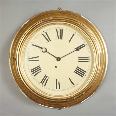 Lot 189 - Gilt-Wood Gallery Clock 19th Century Height 21...