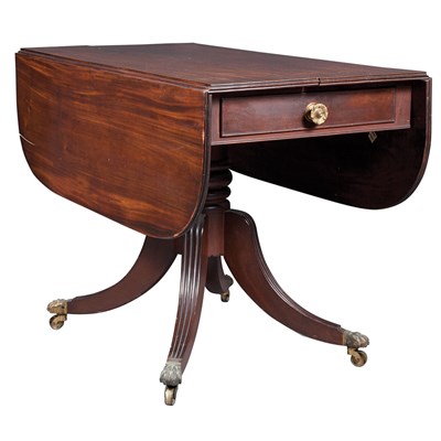 Lot 220 - Classical Drop-Leaf Breakfast Table 19th...