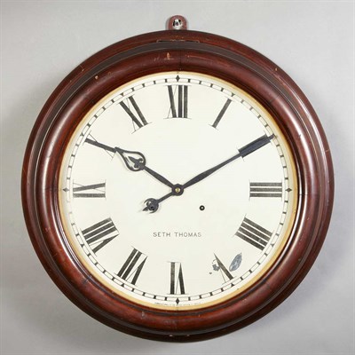 Lot 241 - Seth Thomas Mahogany Gallery Clock Height 24...