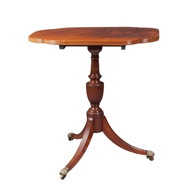 Lot 124 - Late Federal Mahogany Tilt-Top Candlestand...