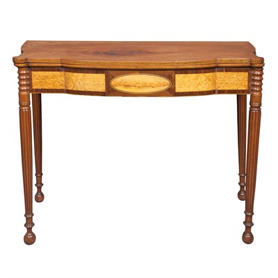 Lot 134 - Federal Style Mahogany and Inlaid Card Table...