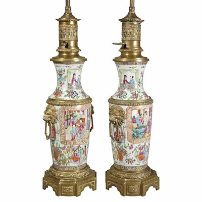 Lot 336 - Pair of Louis XVI Style Gilt-Bronze Mounted...
