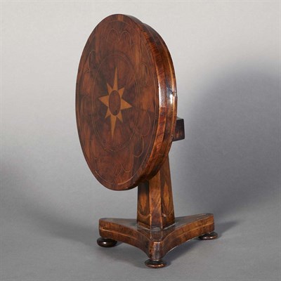 Lot 421 - Victorian Line Inlaid Walnut Miniature Tip-Top...