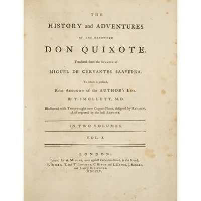 Lot 185 - [SMOLLETT, TOBIAS] CERVANTES SAAVEDRA, MIGUEL...
