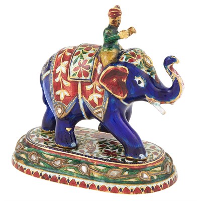 Lot 228 - Enameled Gold Miniature Chess Piece Probably...