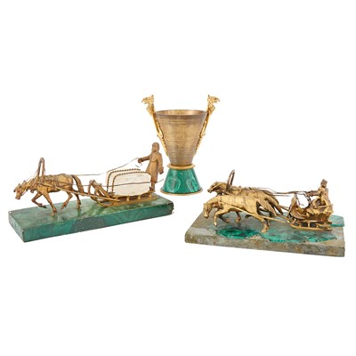 Lot 176 - Group of Russian Gilt-Bronze, Rock Crystal and...