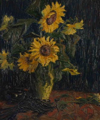 Lot 62 - Attributed to Leon Lehmann Sunflowers...