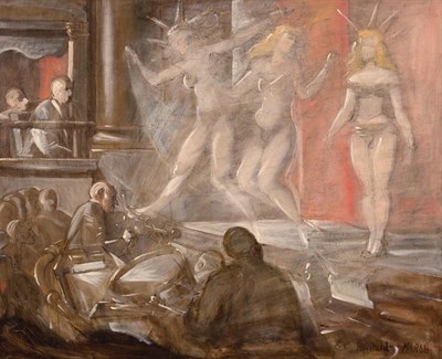 Lot 1033 - Reginald Marsh American, 1898-1954 Burlesque...
