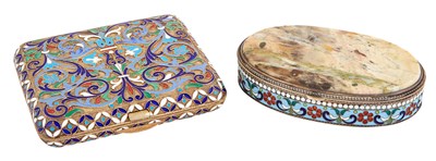 Lot 169 - Russian Silver-Gilt and Cloisonné Enamel...