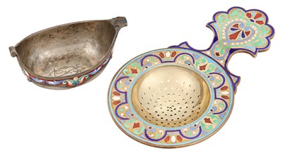 Lot 168 - Russian Silver, Cloisonné and Champlevé Enamel...