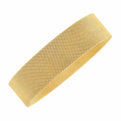 Lot 10 - Gold Mesh Bangle Bracelet, Tiffany & Co.
