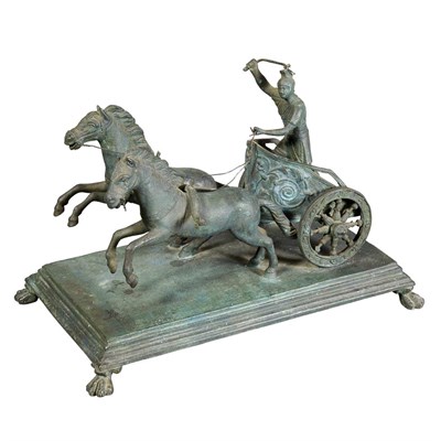 Lot 397 - Neapolitan Patinated Bronze Group of a...