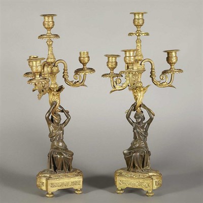 Lot 619 - Pair of Louis XVI Style Gilt and...