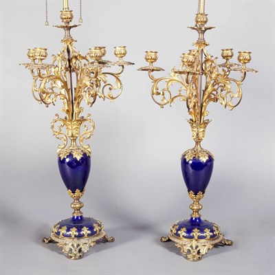 Lot 660 - Pair of Louis XVI Style Gilt-Bronze Mounted...