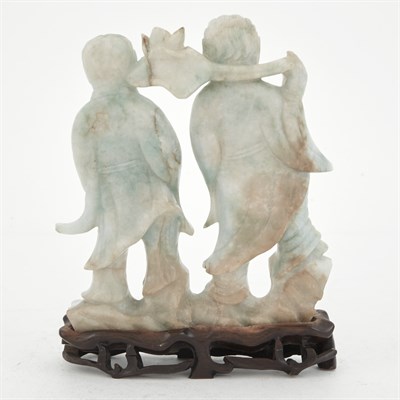 Lot 417 - Pair of Chinese Jade Figures of Celestial...